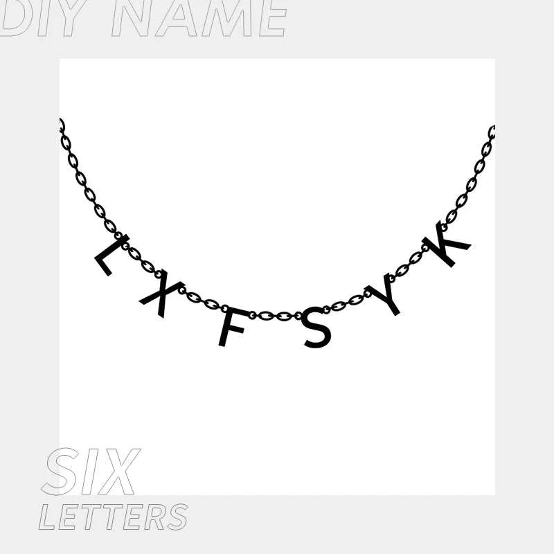 Custom Initial Choker Necklace Name Necklace Gift