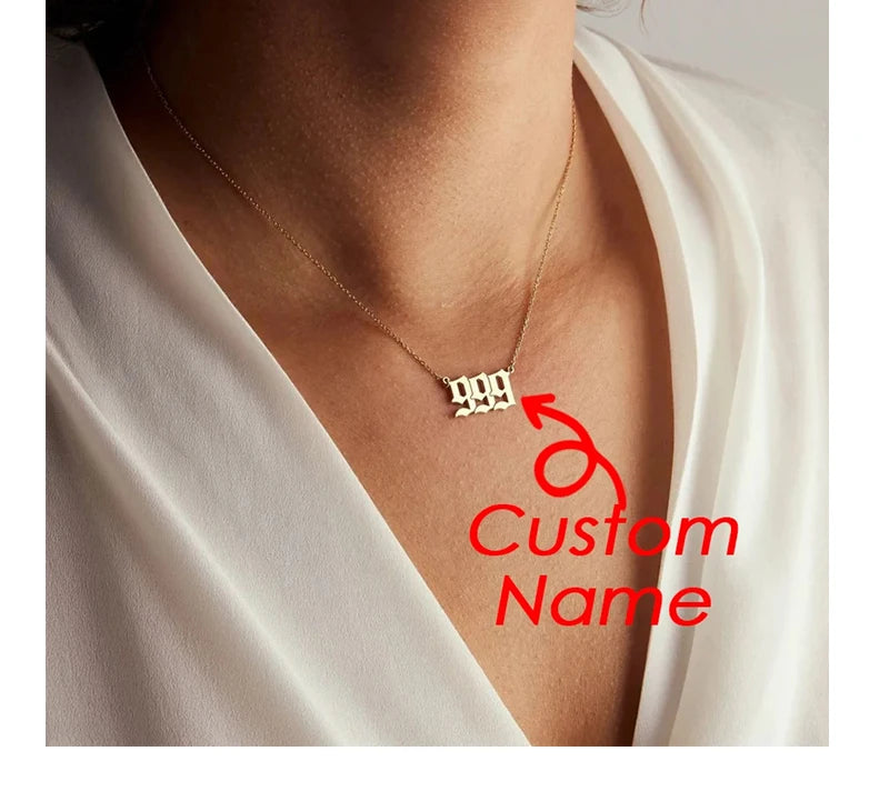 Custom Angel Number Necklace